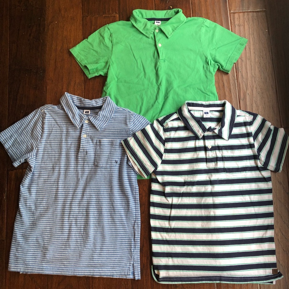 Janie and Jack Lot of 3 polos. Size 10